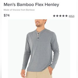 Men’s Bamboo flex Henley